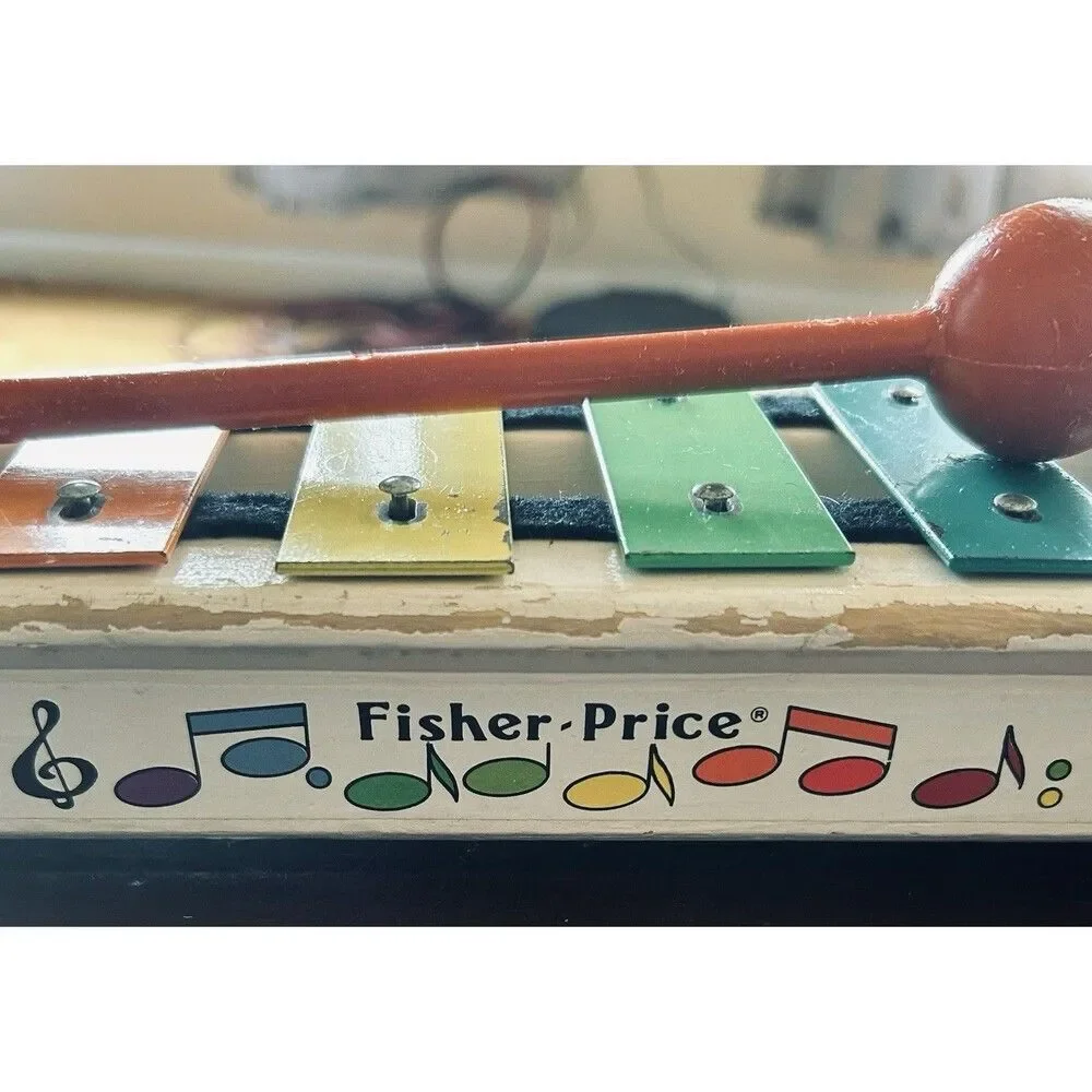 Vintage 1964-1978  Fisher-Price Pull-A-Tune #870 Xylophone Pull Toy‎